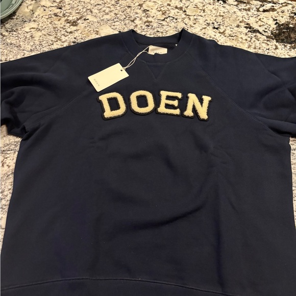 DOEN Varsity Sweatshirt/ Dark Navy M - Picture 2 of 8